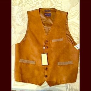 New Faux Suede and Silk Vest